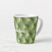 Tasse Latte Chaleureux Sage Vert Faux Velvet (Angle droit)