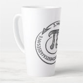 Tasse Latte Chalk Style Pi Symbol with Digits – Math Pi Day (Angle gauche)