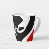 Tasse Latte Chambre de décalage : Noir, Blanc et Rouge Abstrai (Angle droit)