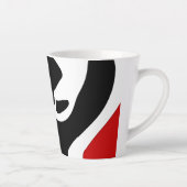 Tasse Latte Chambre de décalage : Noir, Blanc et Rouge Abstrai (Droite)