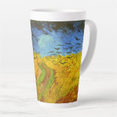 Tasse Latte Champ de blé avec corbeaux de Vincent van Gogh (Angle droit)