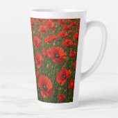 Tasse Latte Champ de coquelicots (Droite)