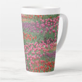 Tasse Latte Champ De Tulipes (Angle droit)