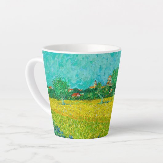 Tasse Latte Champ Van Gogh avec Irises près d'Arles (Angle gauche)