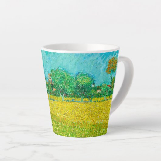 Tasse Latte Champ Van Gogh avec Irises près d'Arles (Angle droit)