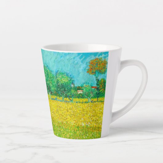 Tasse Latte Champ Van Gogh avec Irises près d'Arles (Droite)