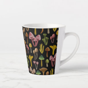 Tasse Latte Champignons, Lichen et champignons colorés