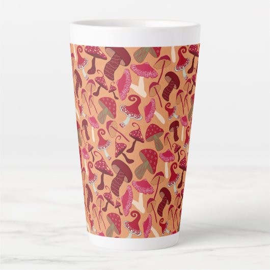 Tasse Latte Champignons mignons (Devant)