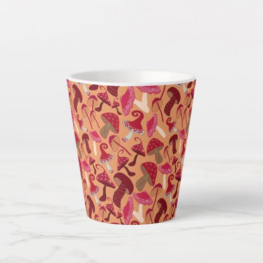 Tasse Latte Champignons mignons (Devant)