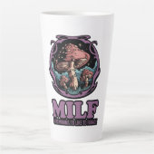 Tasse Latte Champignons Milfs J'Aimerais Fourrer, Champignons  (Devant)