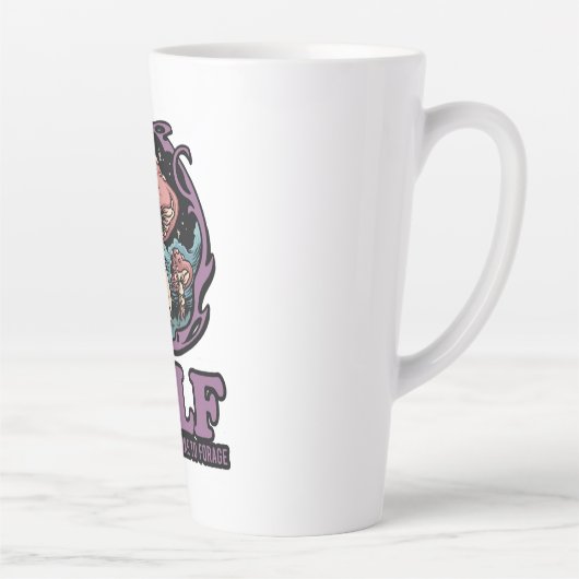 Tasse Latte Champignons Milfs J'Aimerais Fourrer, Champignons  (Droite)