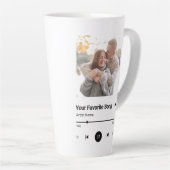 Tasse Latte Chanson Personnalisée Chanson Favorite Chanson Une (Angle droit)