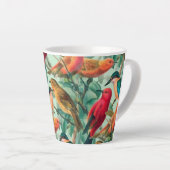 Tasse Latte Chansons colorées & Motif Feuille vert (Angle droit)