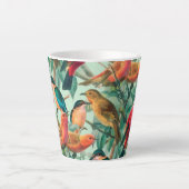 Tasse Latte Chansons colorées & Motif Feuille vert (Devant)