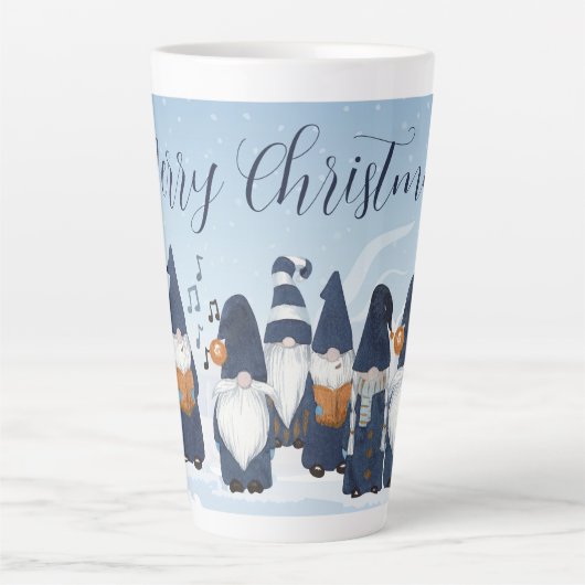 Tasse Latte Chanter des Gnomes de Noël (Devant)