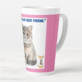 Tasse Latte chaque chat est mon meilleur ami (Angle droit)