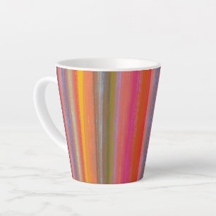 Tasse Latte Charbon de couleur bohème rayé