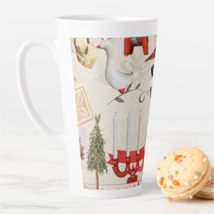 Tasse Latte Charmant Noël folklorique scandinave