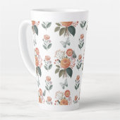 Tasse Latte Charme à fleurs avec ailes de papillon (Angle gauche)