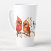 Tasse Latte Charme Cardinal du Nord (Angle gauche)