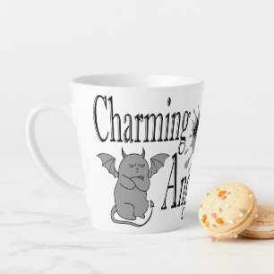 Tasse Latte Charming mais en colère petit chat diable drôle ci