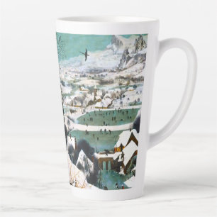 Tasse Latte Chasseurs dans le paysage de neige Pieter Bruegel