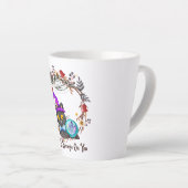 Tasse Latte Chat aux sorcières mignonne et Punny (Angle droit)