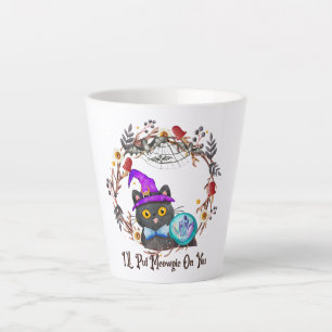 Tasse Latte Chat aux sorcières mignonne et Punny