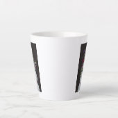 Tasse Latte Chat blanc avec cloche papillon (Devant)