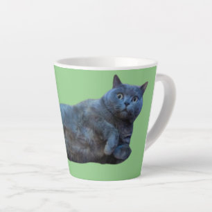 Tasse Latte Chat britannique Shorthair Kitty assis de côté