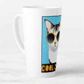 Tasse Latte Chat Cool amusant (Angle gauche)