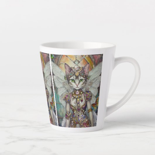 Tasse Latte Chat de la reine des neiges de la Brigade des papi (Droite)