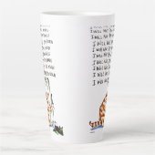 Tasse Latte Chat de mauvais mots (Devant)