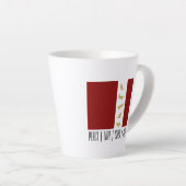 Tasse Latte Chat de Noël Moderne Rouge Blanc Or (Angle droit)