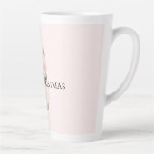 Tasse Latte Chat de Noël rose vif (Droite)