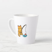 Tasse Latte Chat de pêche (Angle gauche)