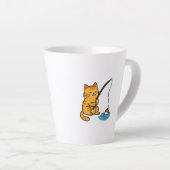 Tasse Latte Chat de pêche (Angle droit)