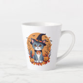 Tasse Latte Chat d'Halloween mignonne (Droite)