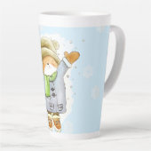 Tasse Latte Chat d'hiver (Angle droit)