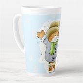 Tasse Latte Chat d'hiver (Angle gauche)