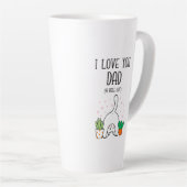 Tasse Latte Chat Drôle Je T'Aime Papa Un Trou Beaucoup (Angle droit)