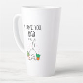 Tasse Latte Chat Drôle Je T'Aime Papa Un Trou Beaucoup (Angle gauche)