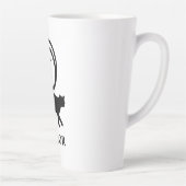 Tasse Latte Chat élégant avec initiale de nom Monogramme Chato (Droite)