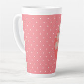 Tasse Latte chat et fleurs (Angle gauche)