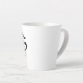 Tasse Latte Chat Fantôme mignon avec Citrouille | Éffrayant Ha (Angle droit)