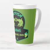 Tasse Latte Chat Fishing Au Gres (Angle droit)