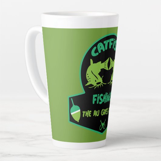 Tasse Latte Chat Fishing Au Gres (Angle gauche)