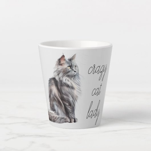 Tasse Latte Chat gris (Devant)