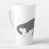 Tasse Latte Chat gris et blanc Tuxedo (Angle gauche)