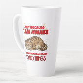 Tasse Latte Chat Grumpy Citation Sarcasique (Angle gauche)
